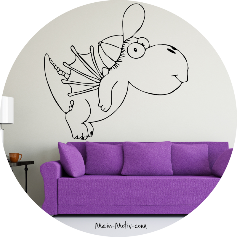 Preview: Wandtattoo 46202 Drache Kokosnuss